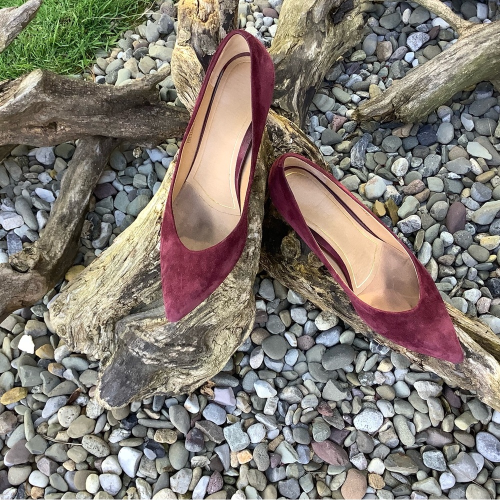 COPY - Vionic Elegant Josie Burgundy Suede Women's Pumps Sz 10